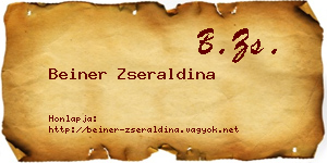 Beiner Zseraldina névjegykártya